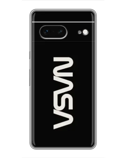 Чехол для Google Pixel 7 с картинкой «NASA — вертикальный логотип»