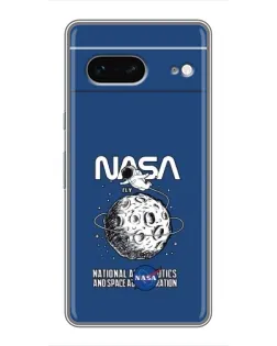 Чехол для Google Pixel 7 с картинкой «NASA — лунная миссия»