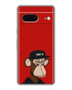 Чехол для Google Pixel 7 с картинкой «Bored Ape — красный фон»