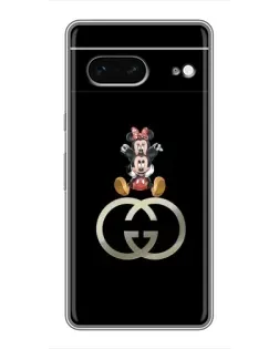 Чехол для Google Pixel 7 с картинкой «Минни Маус на лого»