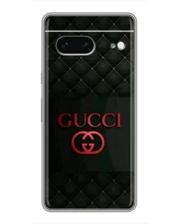 Чехол для Google Pixel 7 с картинкой «Gucci — стеганый черный»