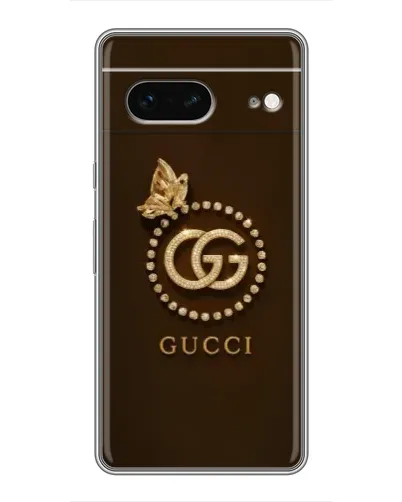 Чехол для Google Pixel 7 с картинкой «Gucci — золотая бабочка»