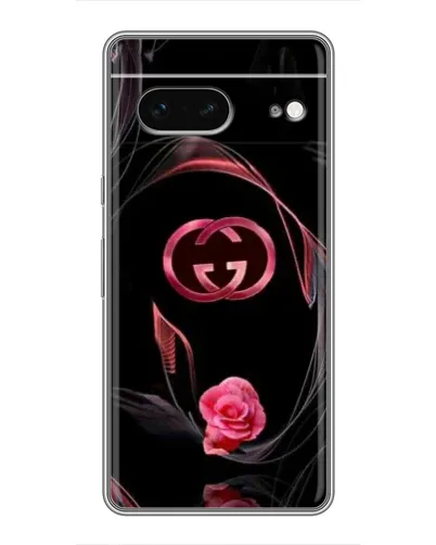 Чехол для Google Pixel 7 с картинкой «Gucci — неоновая роза»