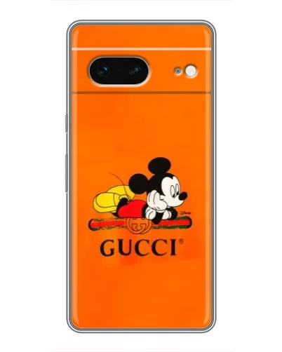 Чехол для Google Pixel 7 с картинкой «Микки Маус Gucci — оранж»