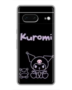 Чохол для Google Pixel 7 з картинкою «Kuromi — чорний мінімалізм»