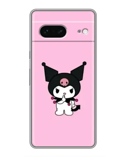 Чехол для Google Pixel 7 с картинкой «Kuromi — розовая нежность»