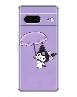 Чехол для Google Pixel 7 с картинкой «Kuromi с зонтиком»