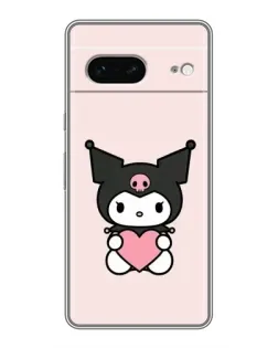 Чехол для Google Pixel 7 с картинкой «Kuromi и сердце»