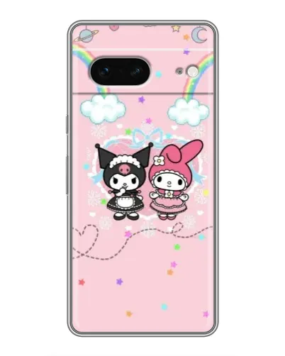 Чехол для Google Pixel 7 с картинкой «My Melody и Kuromi»