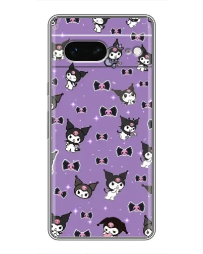 Чехол для Google Pixel 7 с картинкой «Kuromi — паттерн»