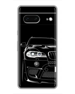 Чехол для Google Pixel 7 с картинкой «Темный силуэт BMW»