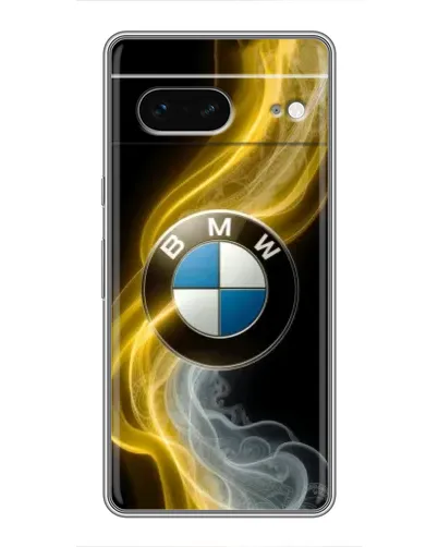 Чехол для Google Pixel 7 с картинкой «Золотистый дым BMW»