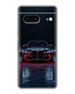 Чехол для Google Pixel 7 с картинкой «BMW на мокрой дороге»