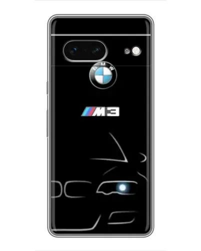 Чехол для Google Pixel 7 с картинкой «Минималистичный принт BMW M3»