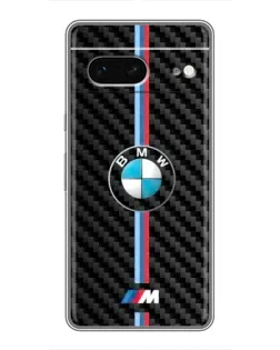 Чехол для Google Pixel 7 с картинкой «Эмблема BMW и карбон»
