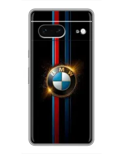 Чехол для Google Pixel 7 с картинкой «BMW M-Power неон»