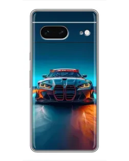 Чохол для Google Pixel 7 з картинкою «BMW — вогні неону»
