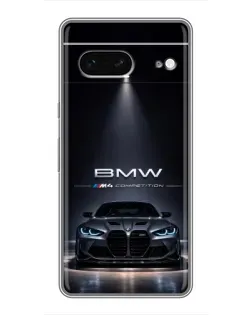 Чохол для Google Pixel 7 з картинкою «BMW крізь нічне місто»