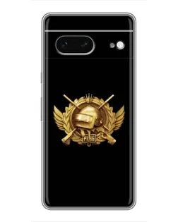 Чехол для Google Pixel 7 с картинкой «PUBG — оранжевый градиент»
