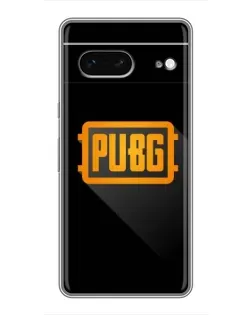 Чехол для Google Pixel 7 с картинкой «PUBG — рамка лого»