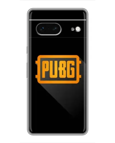Чехол для Google Pixel 7 с картинкой «PUBG — рамка лого»