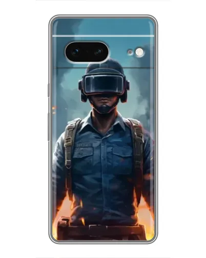 Чехол для Google Pixel 7 с картинкой «PUBG — реалистичный герой»