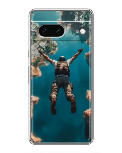 Чехол для Google Pixel 7 с картинкой «PUBG — свободное падение»