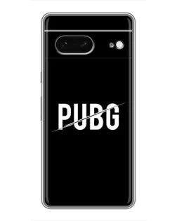 Чехол для Google Pixel 7 с картинкой «PUBG — белый логотип»
