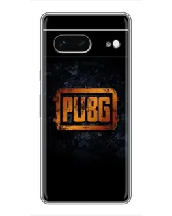 Чехол для Google Pixel 7 с картинкой «PUBG — золотой логотип»