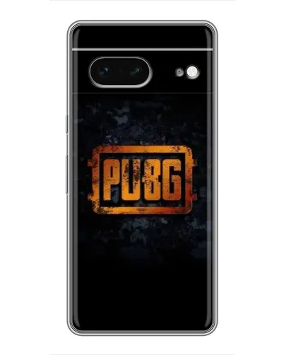 Чехол для Google Pixel 7 с картинкой «PUBG — золотой логотип»