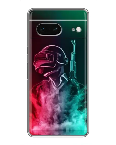 Чехол для Google Pixel 7 с картинкой «PUBG — огненный воин»