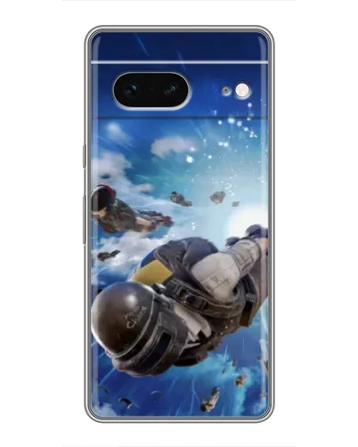 Чехол для Google Pixel 7 с картинкой «Десант PUBG — прыжок»