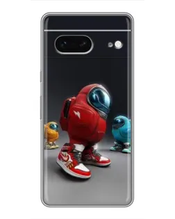 Чехол для Google Pixel 7 с картинкой «Among Us — 3D стиль»