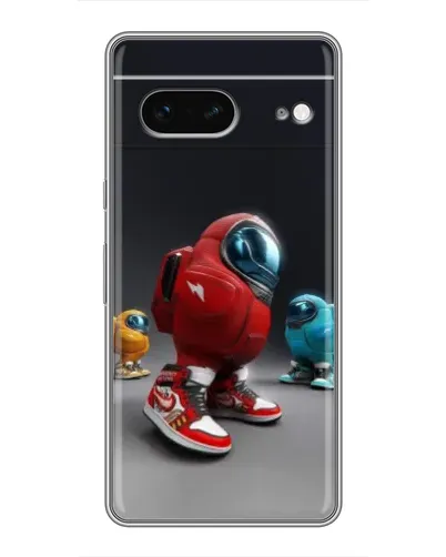 Чехол для Google Pixel 7 с картинкой «Among Us — 3D стиль»