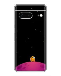 Чехол для Google Pixel 7 с картинкой «Одинокий герой на планете»