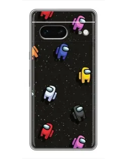 Чехол для Google Pixel 7 с картинкой «Космический паттерн Among Us»