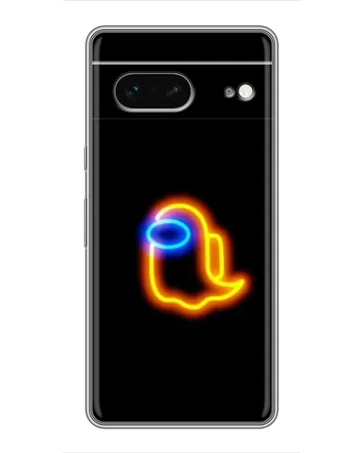 Чехол для Google Pixel 7 с картинкой «Among Us неоновое сияние»