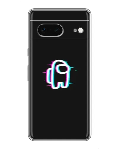 Чехол для Google Pixel 7 с картинкой «Among Us неон»