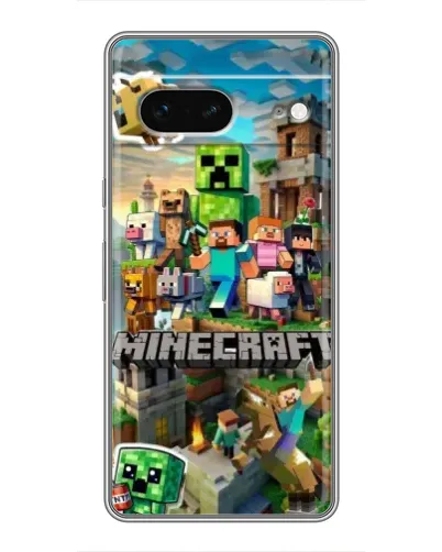 Чехол для Google Pixel 7 с картинкой «Замок Minecraft»