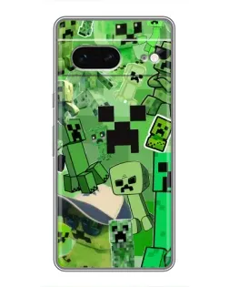 Чехол для Google Pixel 7 с картинкой «Криперы Minecraft»