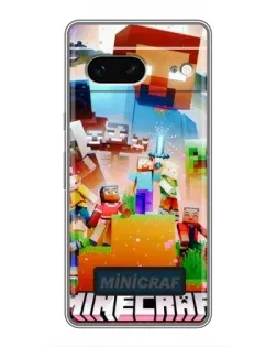 Чехол для Google Pixel 7 с картинкой «Minecraft герои игры»