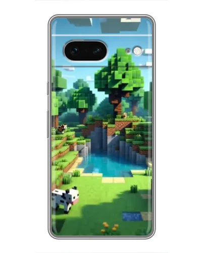 Чехол для Google Pixel 7 с картинкой «Minecraft летний день»
