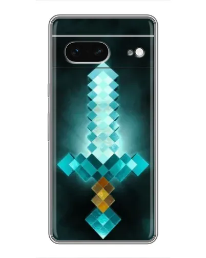 Чехол для Google Pixel 7 с картинкой «Алмазный меч неон»