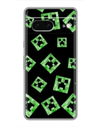 Чехол для Google Pixel 7 с картинкой «Паттерн с криперами»