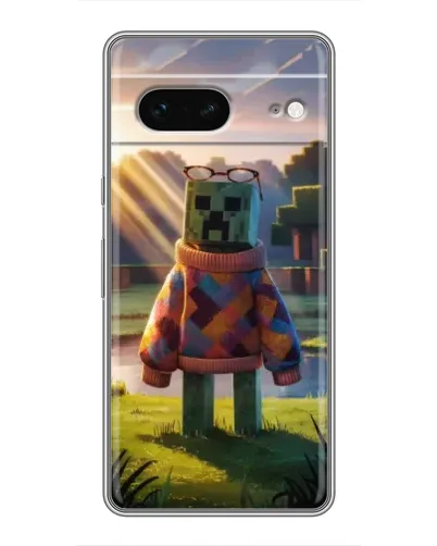 Чехол для Google Pixel 7 с картинкой «Крипер в свитере»