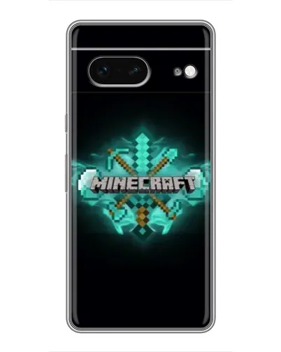 Чехол для Google Pixel 7 с картинкой «Minecraft Diamond лого»