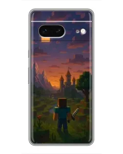 Чехол для Google Pixel 7 с картинкой «Стив у башни»