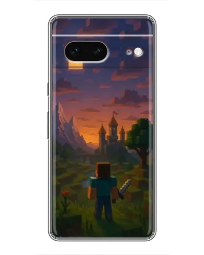 Чехол для Google Pixel 7 с картинкой «Стив у башни»
