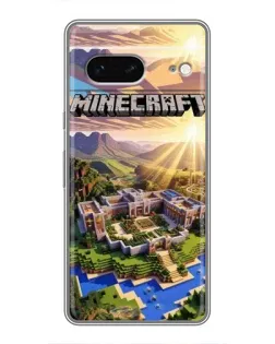 Чехол для Google Pixel 7 с картинкой «Minecraft панорама»