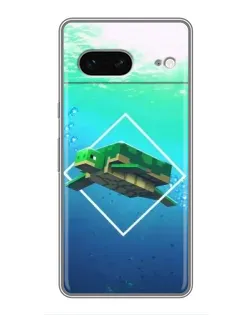 Чехол для Google Pixel 7 с картинкой «Черепаха Minecraft»